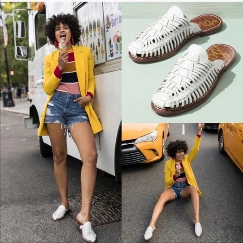 Sam Edelman Keelyn 5.5 white mules